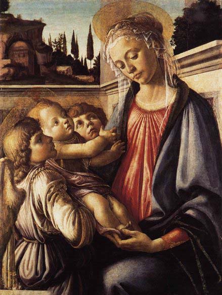 Madonna and Child and Two Angels